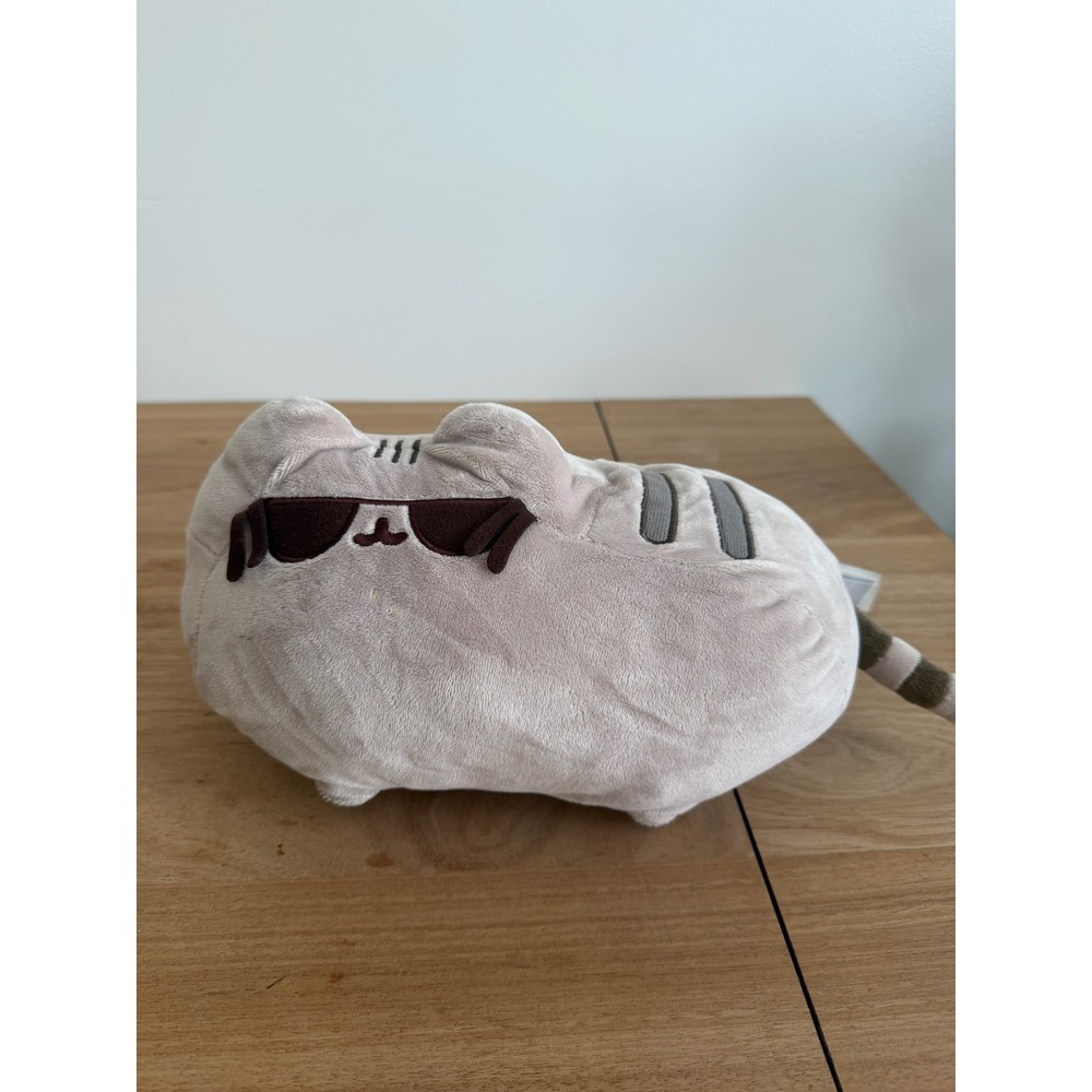 Pusheen the Cat Plush with Sunglasses Animated Gray Tabby Soft Toy 10 Inch